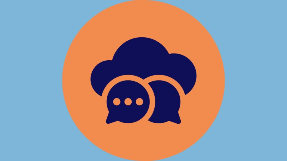 Graphic icon representing online forums.