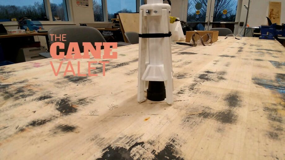 A 3d printed cane stand.