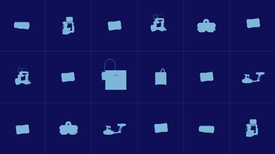 A grid of icons representing the prizes for the 2022 Make:able Challenge.