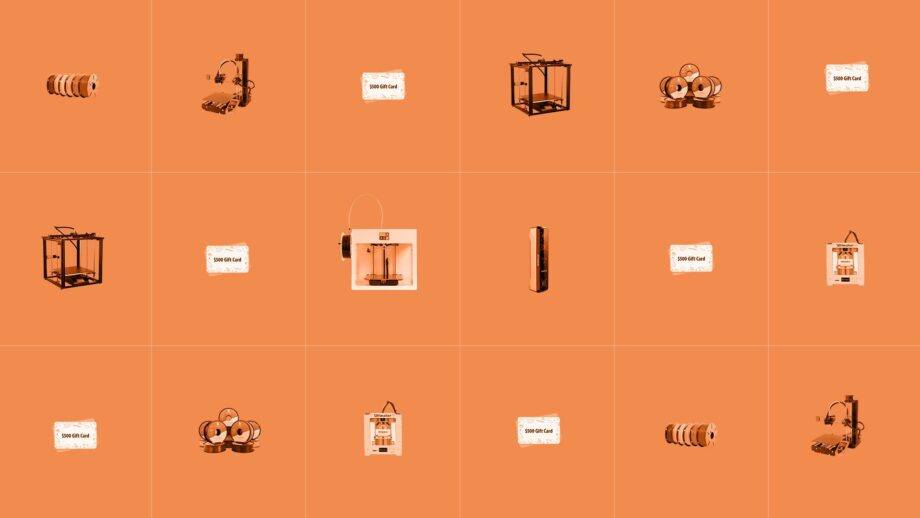 A grid of images showing the prizes for the 2023 Make:able Challenge.