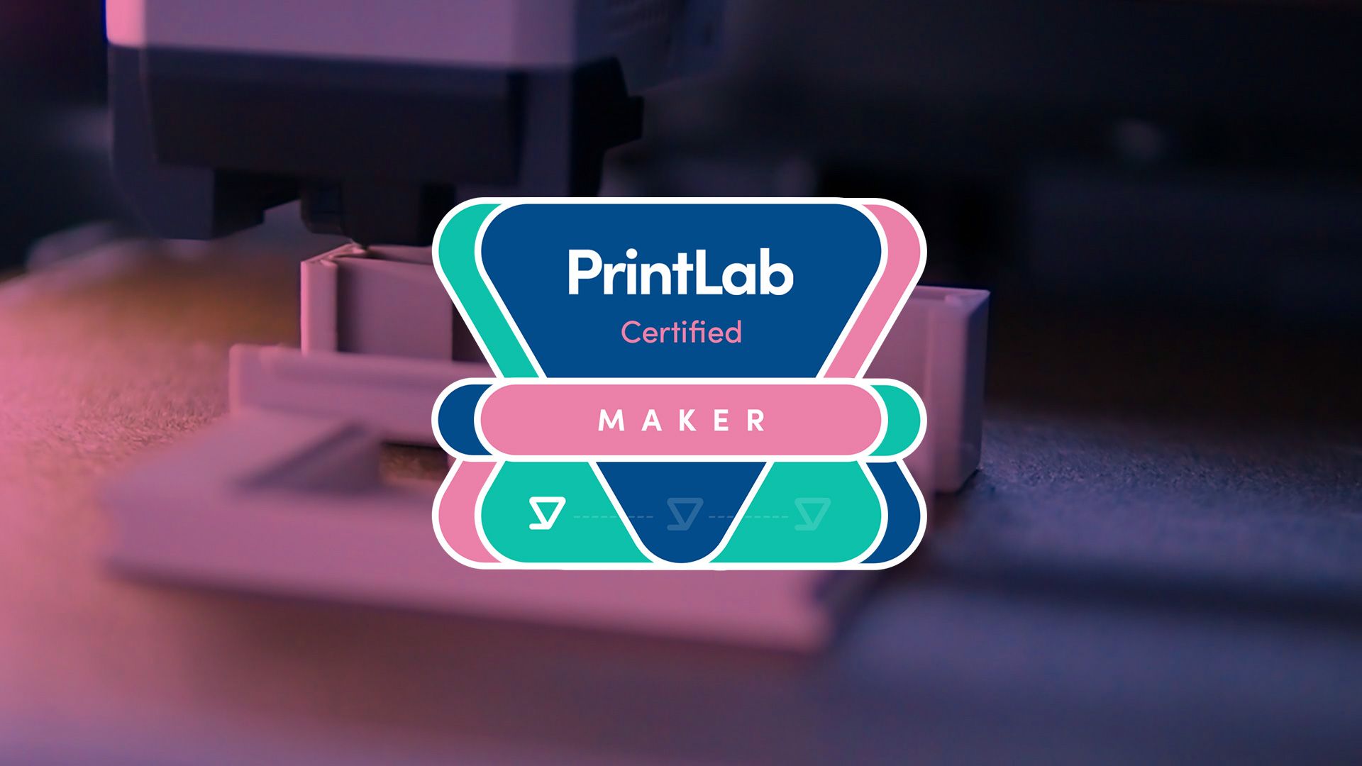 PrintLab's digital 'Maker' badge.