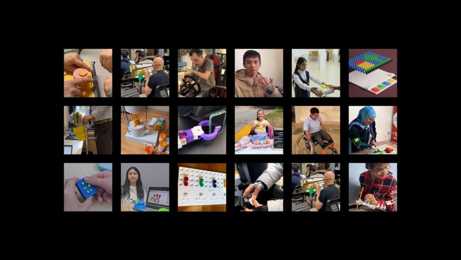 A collage of the 18 winners of the 2025 Make:able Challenge.
